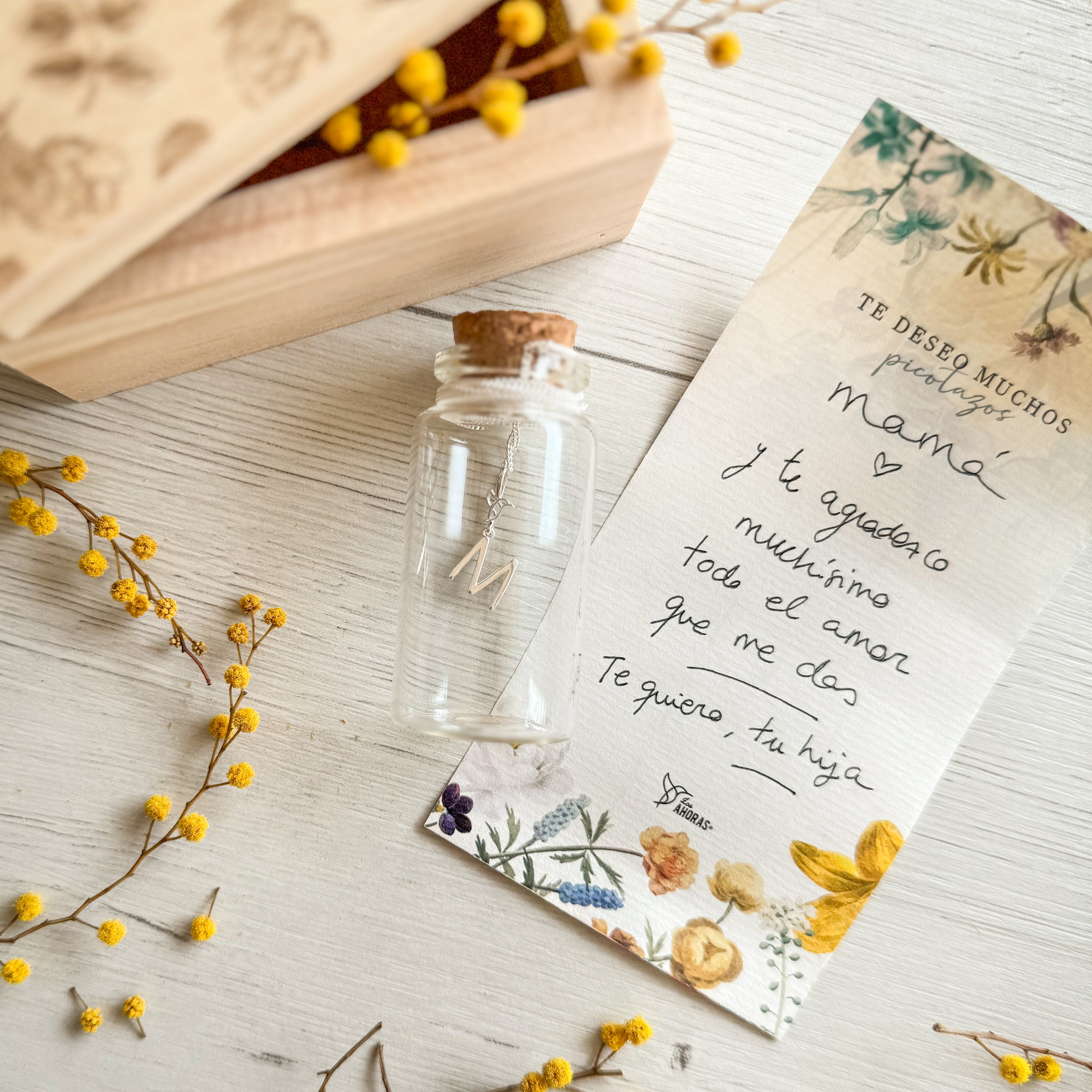 Colgante de mamá Iniciales del Ahora