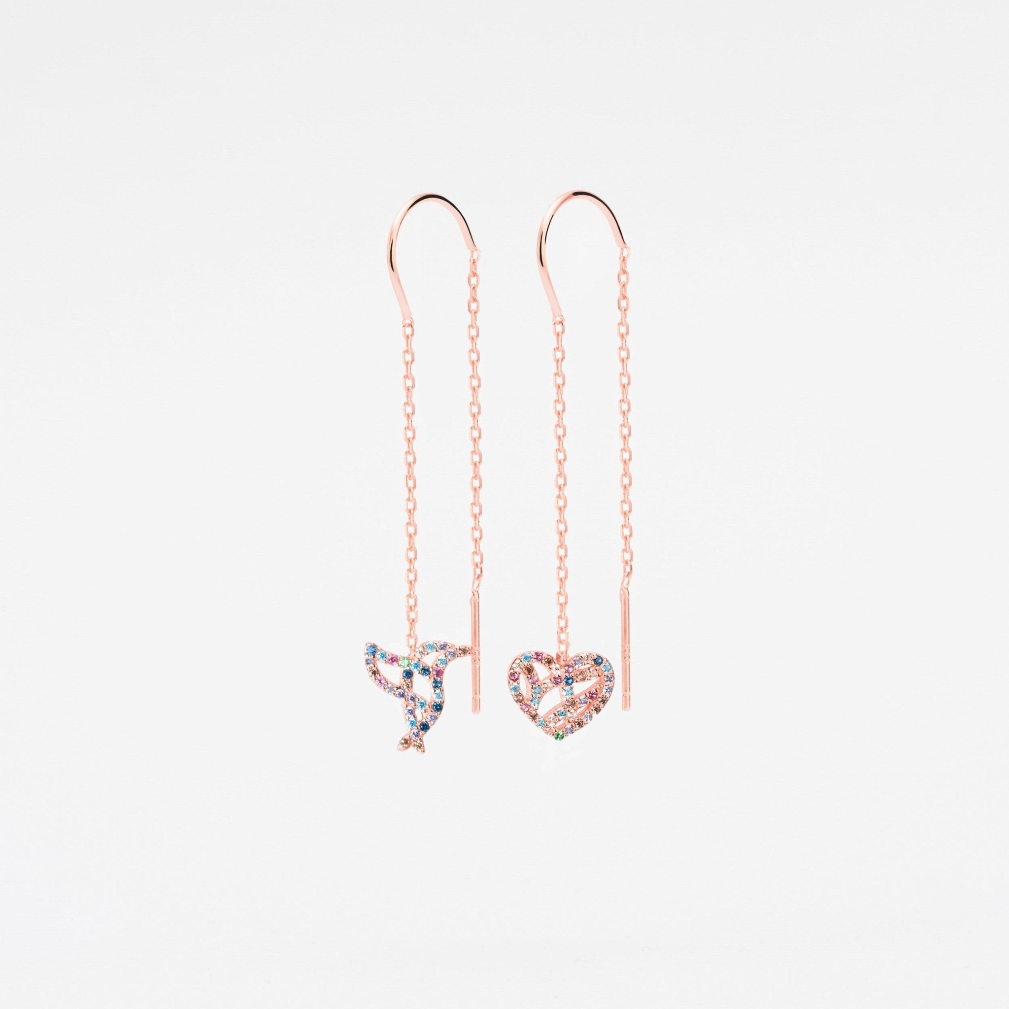 Pendientes largos del Ahora con circonitas - LOS AHORAS