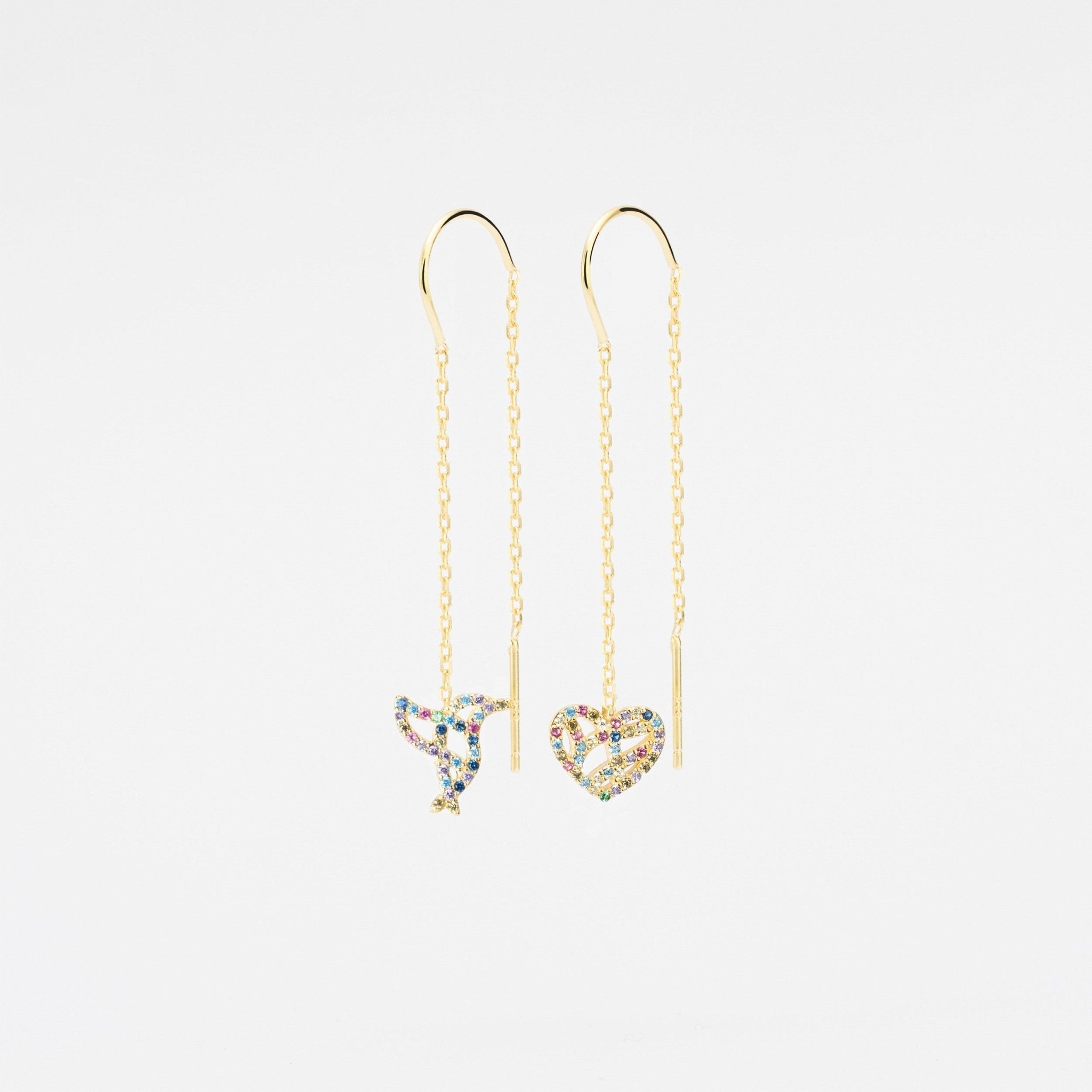 Pendientes largos del Ahora con circonitas - LOS AHORAS