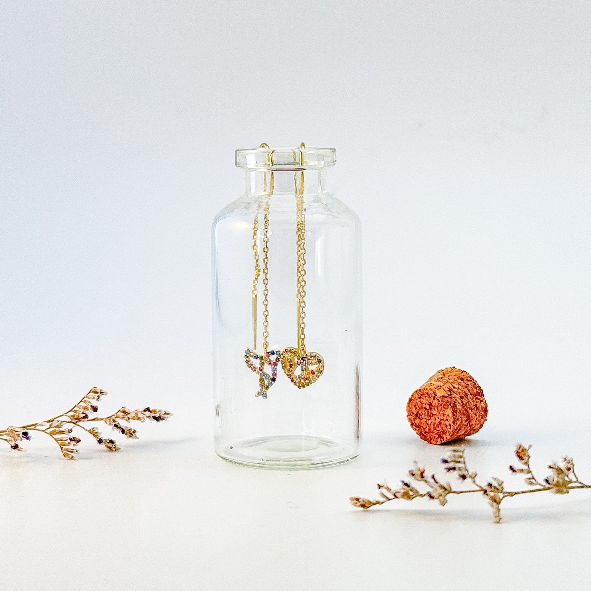 Pendientes largos del Ahora con circonitas - LOS AHORAS