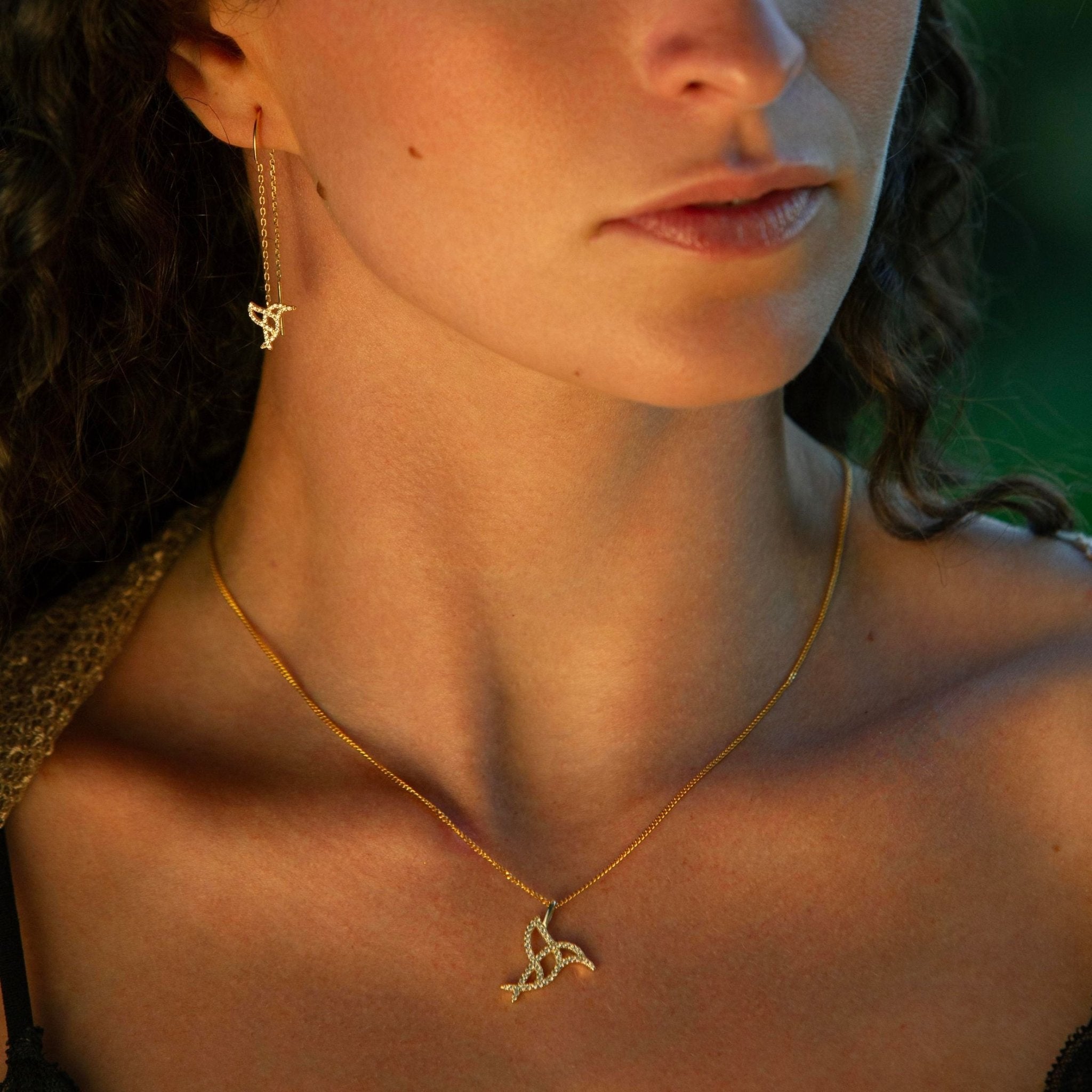 Pendientes largos del Ahora con circonitas - LOS AHORAS