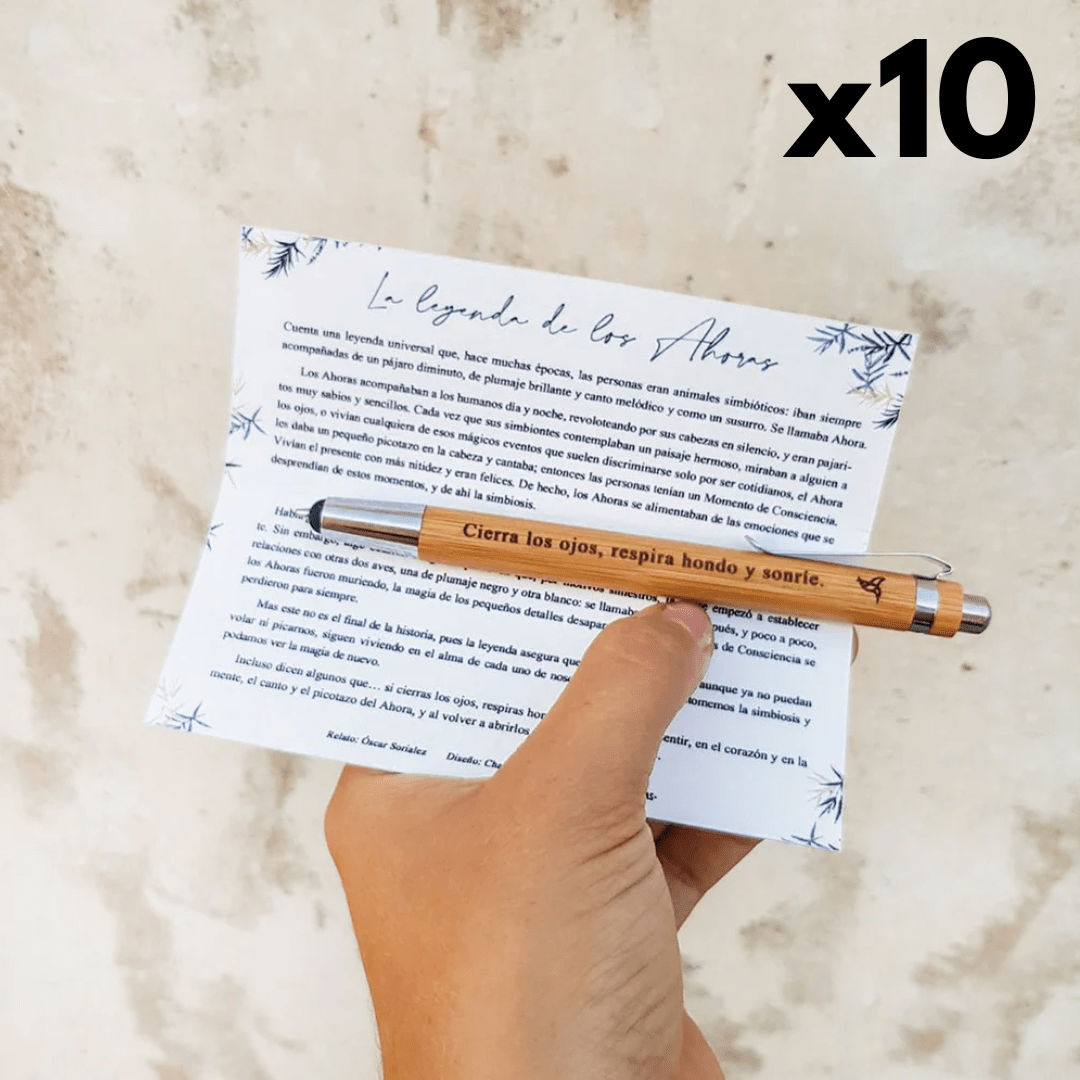 10 Bolígrafos de bambú - LOS AHORAS